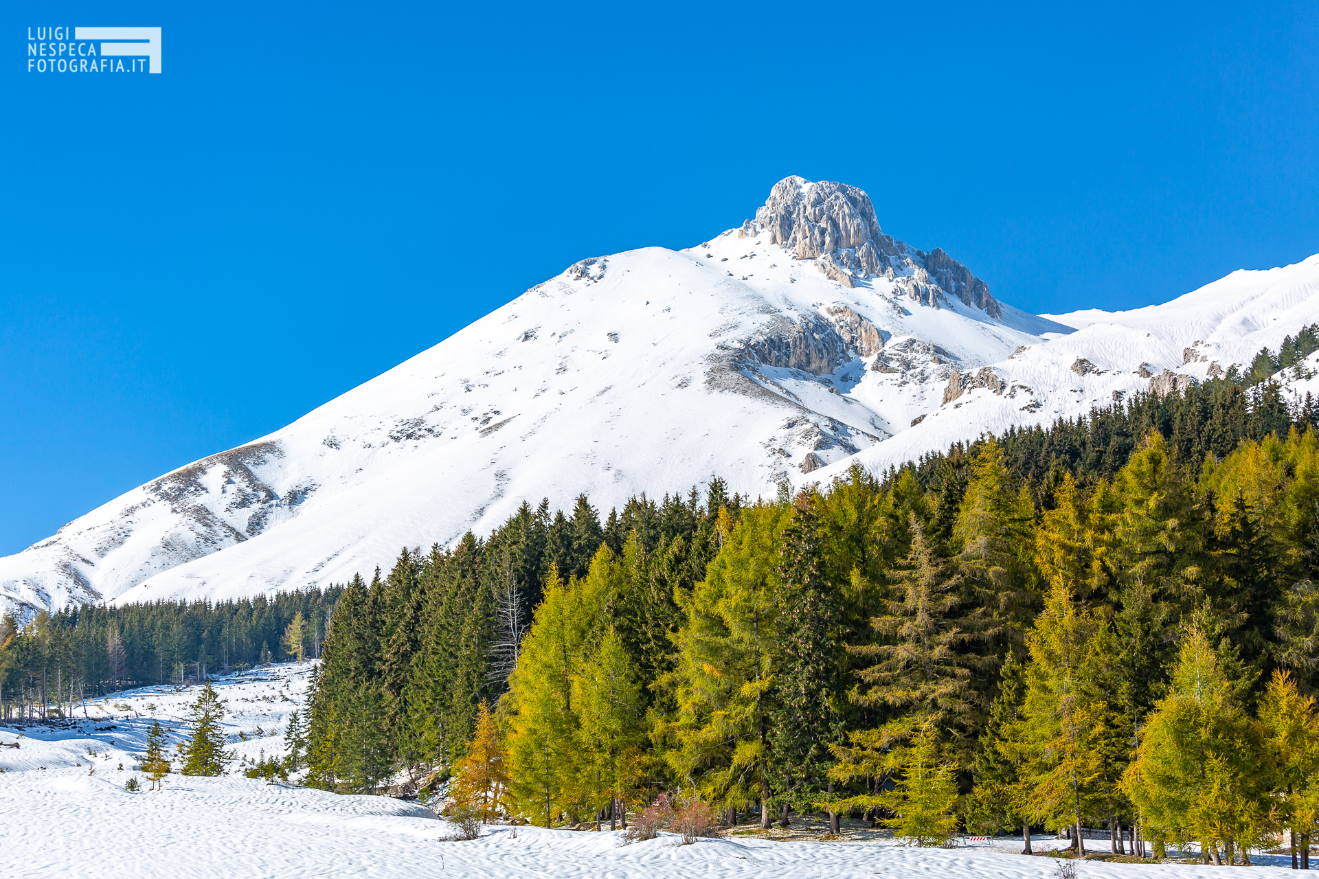 45 - prima neve sul Monte Camicia - Ottobre 2018 - Un anno al Gran Sasso