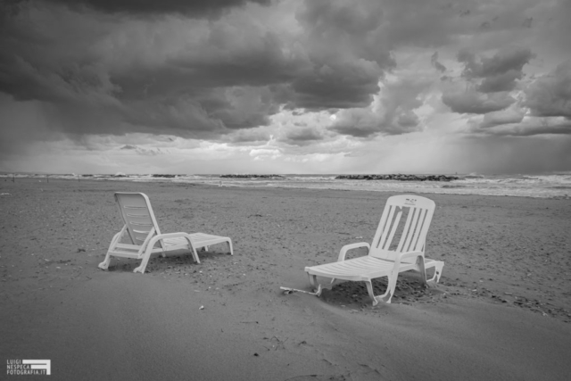 La spiaggia di Francavilla al mare - il distanziamento sociale